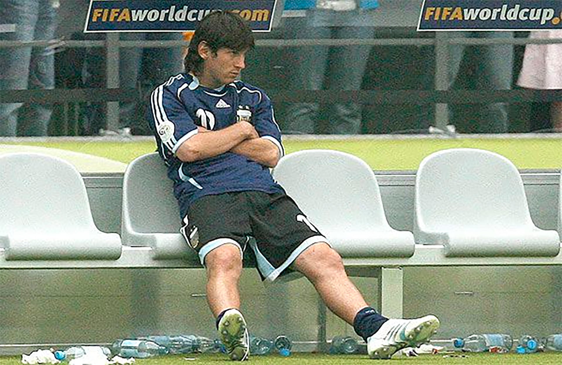 Messi durante el Mundial de Alemania 2006, el que marcó su debut. EFE