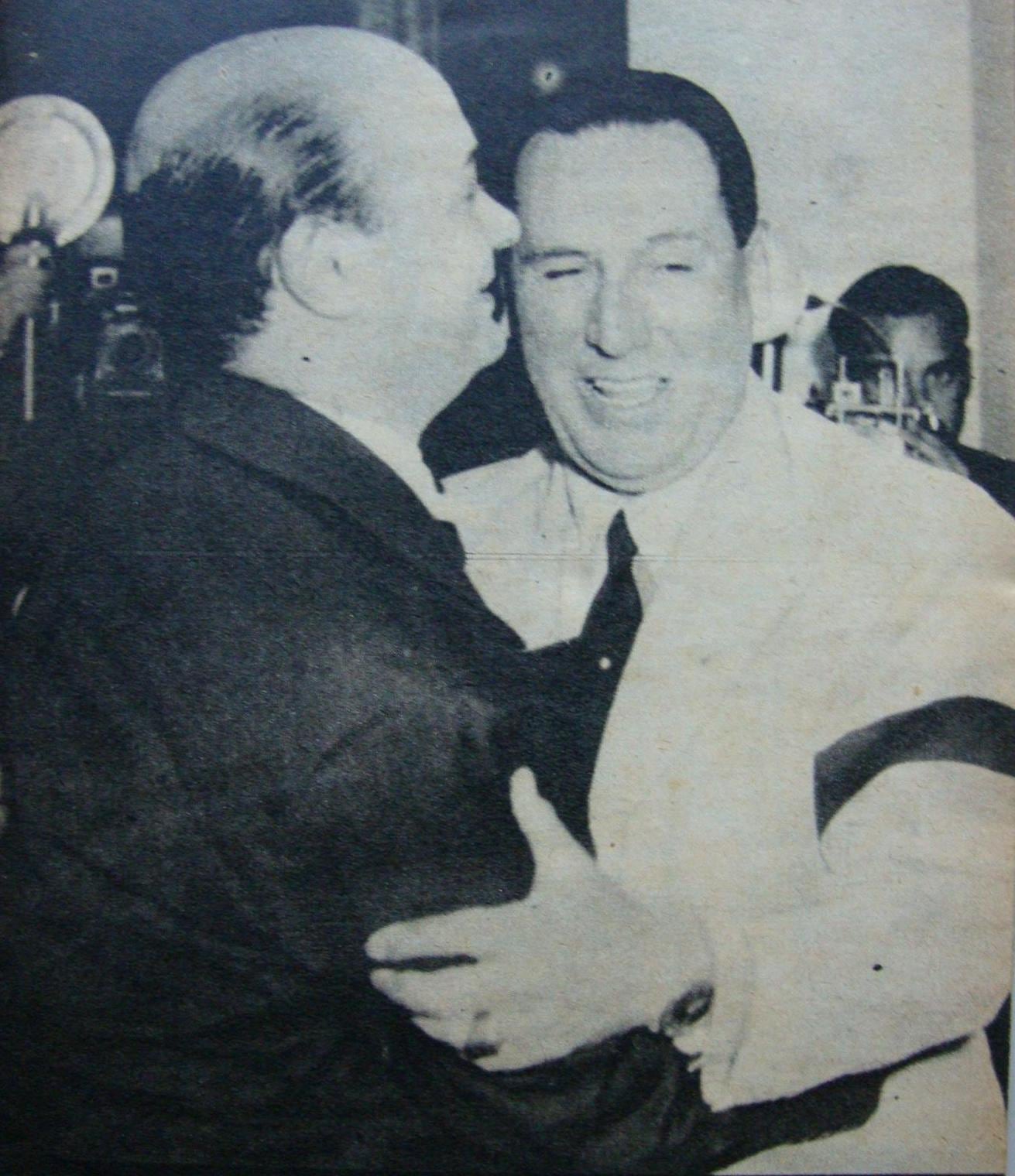 Cátulo Castillo junto a Juan Domingo Perón