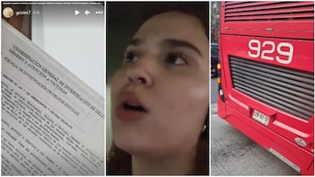 La pasajera se quedó cerca