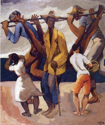 'Frente al mar', obra realizada