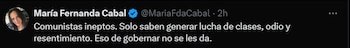 María Fernanda Cabal habló sobre la crisis energética en Colombia- crédito @MariaFdaCabal/X