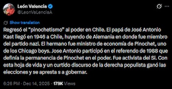 León Valencia se pronunció por