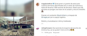 Magaly Medina llevó donaciones a