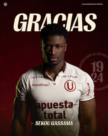 Sekou Gassama se marcha de Universitario luego de 7 partidos disputados. Crédito: X Universitario.