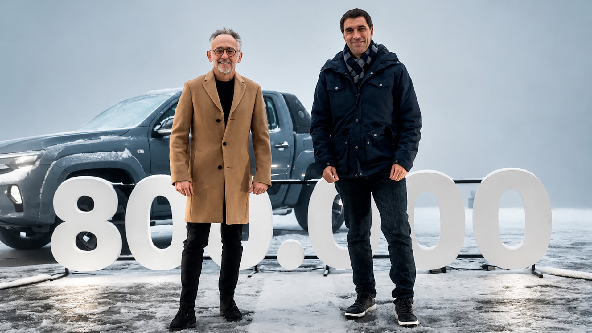 Marcellus Puig y Martin Massimino, directivos de Volkswagen Argentina, dieron una extensa rueda de prensa para explicar algunas características del proyecto de la nueva Amarok que llegará en 2027. (Volkswagen Argentina)