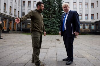Zelensky y Johnson en Kiev