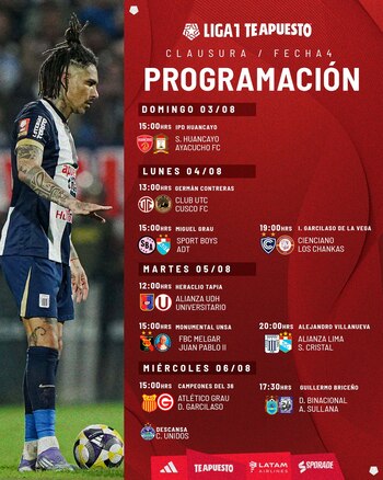 Programación de la fecha 4