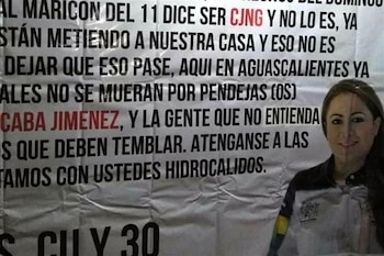 Mensajes amenazantes del Cártel de