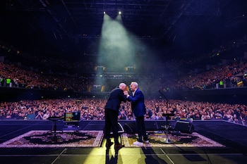 Serù Girán: Pedro Aznar y David Lebón ante un Movistar Arena repleto (Foto: Guido Adler)