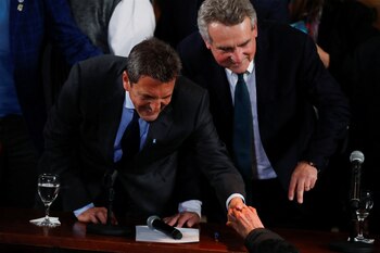 Sergio Massa y Agustín Rossi