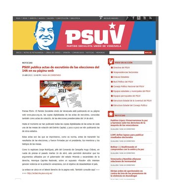 El anuncio del PSUV sobre