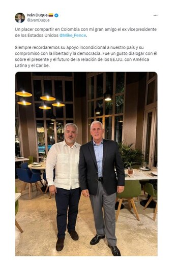 Iván Duque y Mike Pence