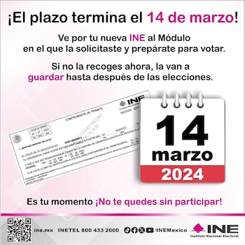 ¡Alerta del INE! Con las
