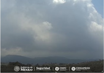 Imagen 1: Volcán Fuego de Colima, 13:21 h (hora local).