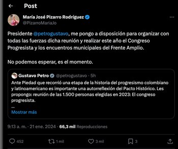 Maria José Pizarro propone organizar