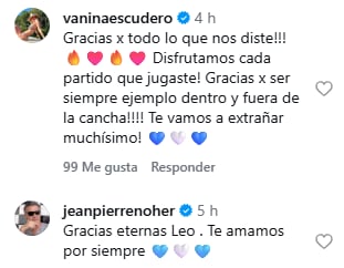 Jean Pierre Noher dejó un mensaje de agradecimiento para Lionel Messi: “Te amamos por siempre