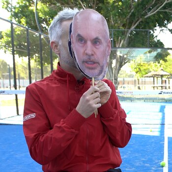 Careta de Rodríguez Larreta enojado