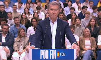 10/10/2026 El líder del PP, Alberto Núñez Feijóo, en un acto de precampaña en Madrid
ESPAÑA EUROPA MADRID POLÍTICA
