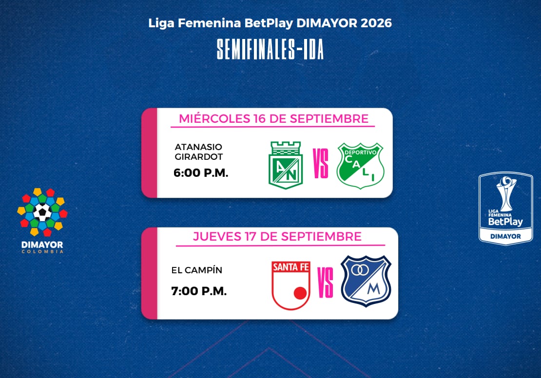 La confirmación de la Dimayor sobre la programación de las semifinales de la Liga BetPlay Femenina 2026 - crédito Dimayor