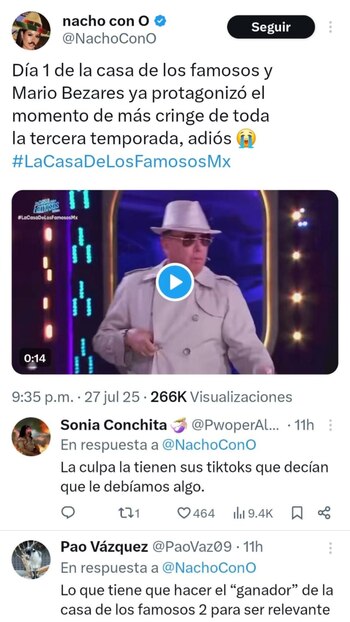 En X, Mario Bezares fue