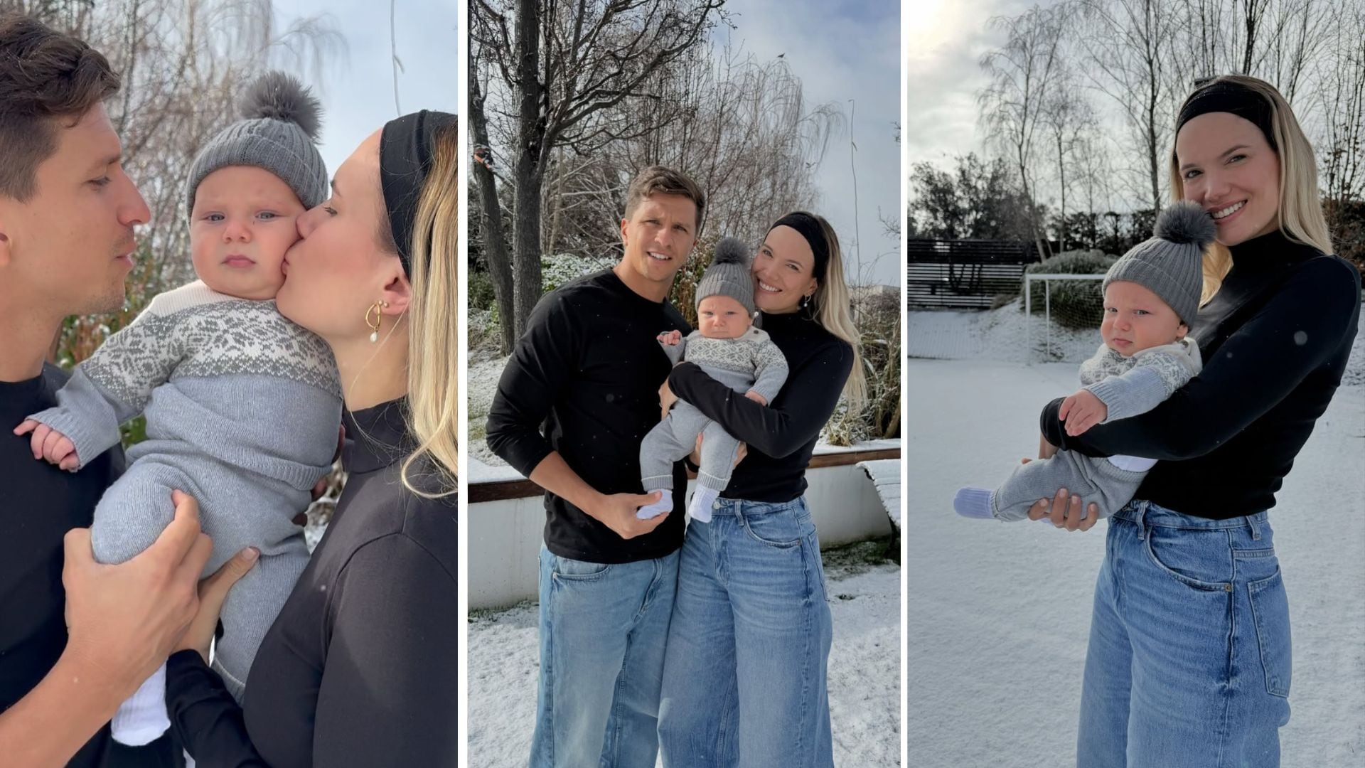 El tierno álbum de fotos de Eva Bargiela y Gianluca Simeone junto a su hijo en la nieve: “Así amanecimos”
