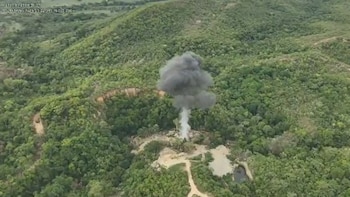 Se destruyó maquinaria de minería ilegal de oro en Chaparral, Tolima: podían producir hasta 2.600 gramos mensuales de oro