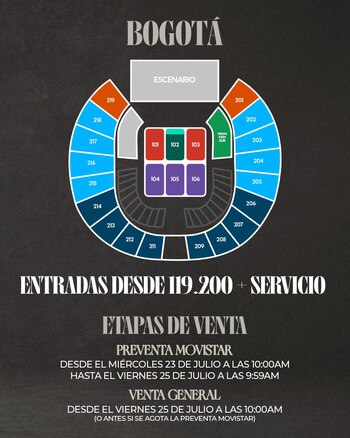 Las entradas para el concierto