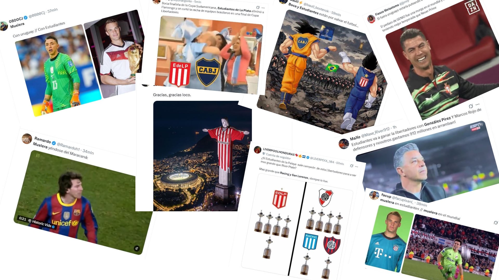Los memes del triunfo por penales de Estudiantes ante Flamengo por la Libertadores: “Muslerazo”, el 4to grande y el dolor de River