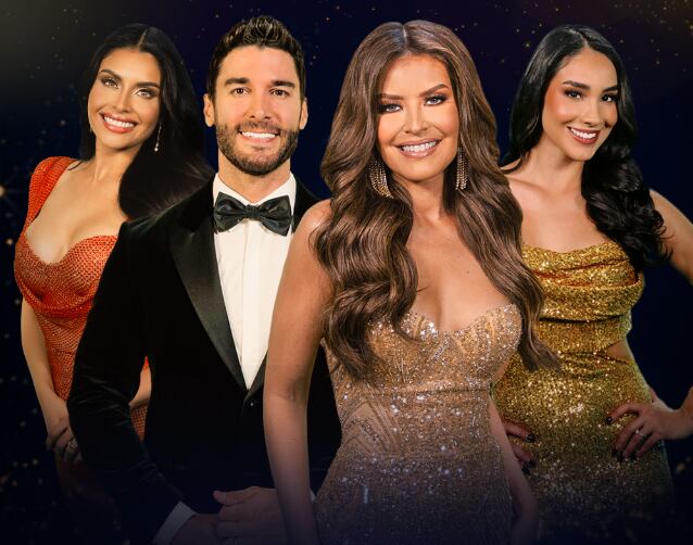 Enrique Mayagoitia, Vanessa Claudio, Irma Miranda y Kristal Silva conducirán la transmisión especial de Miss Universo para Azteca Uno. (IG: @aztecauno)