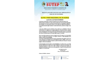 Sutep anuncia paro ante exigencias