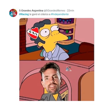 Memes triunfo de Racing vs Independiente