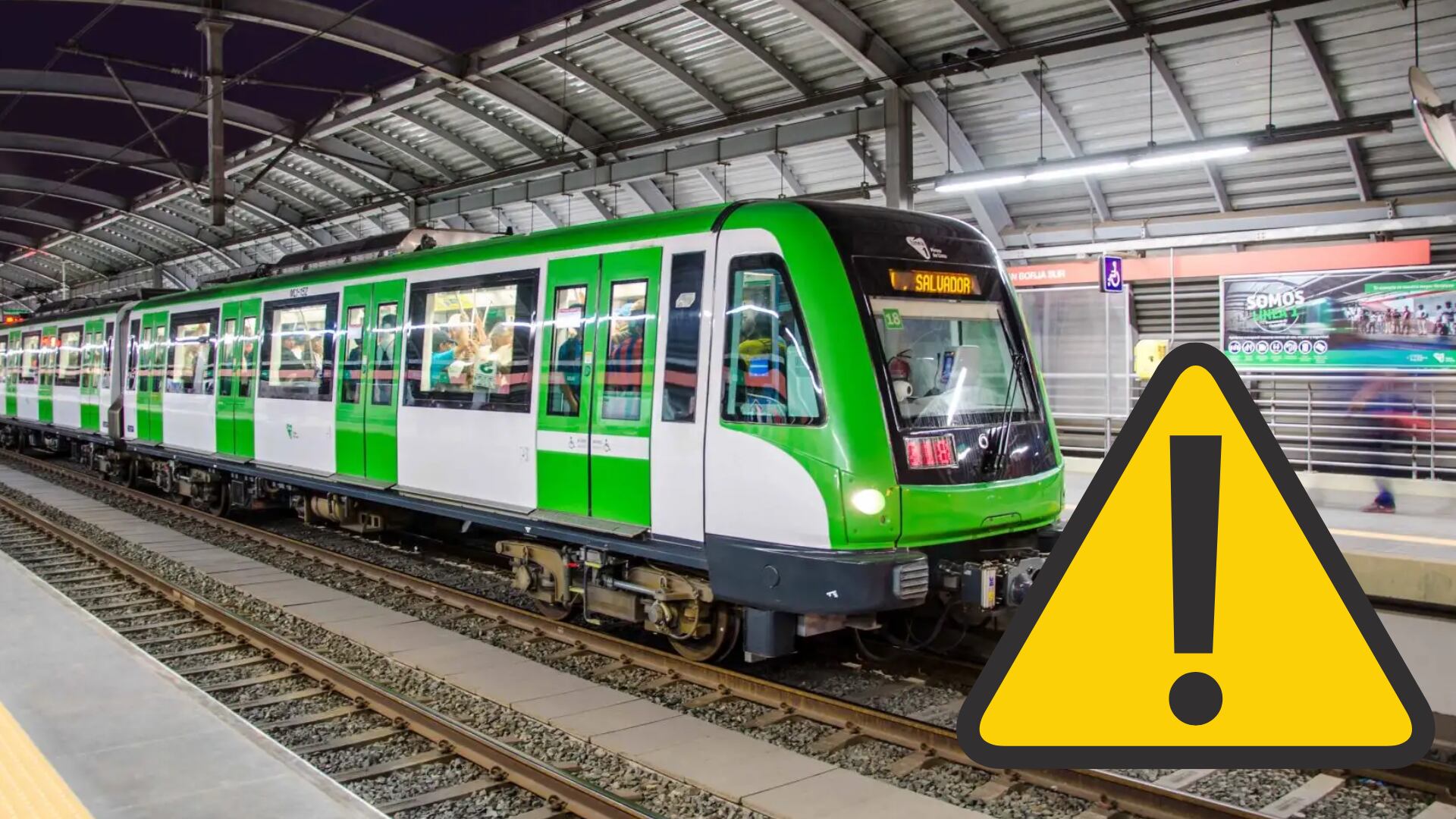Interrupción en el Metro de Lima por persona en vías férreas