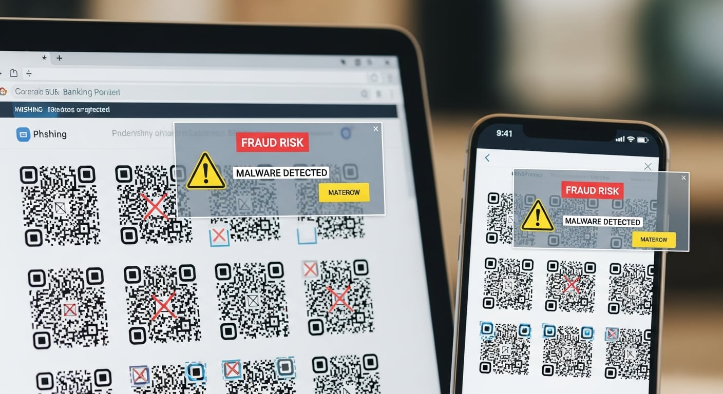 El phishing con códigos QR redirige a las víctimas desde archivos PDF a páginas fraudulentas en el teléfono para obtener credenciales de acceso. (Imagen Ilustrativa Infobae)