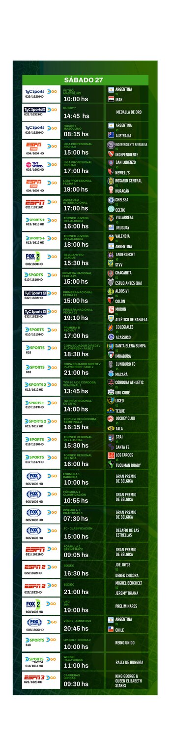 Agenda deportiva