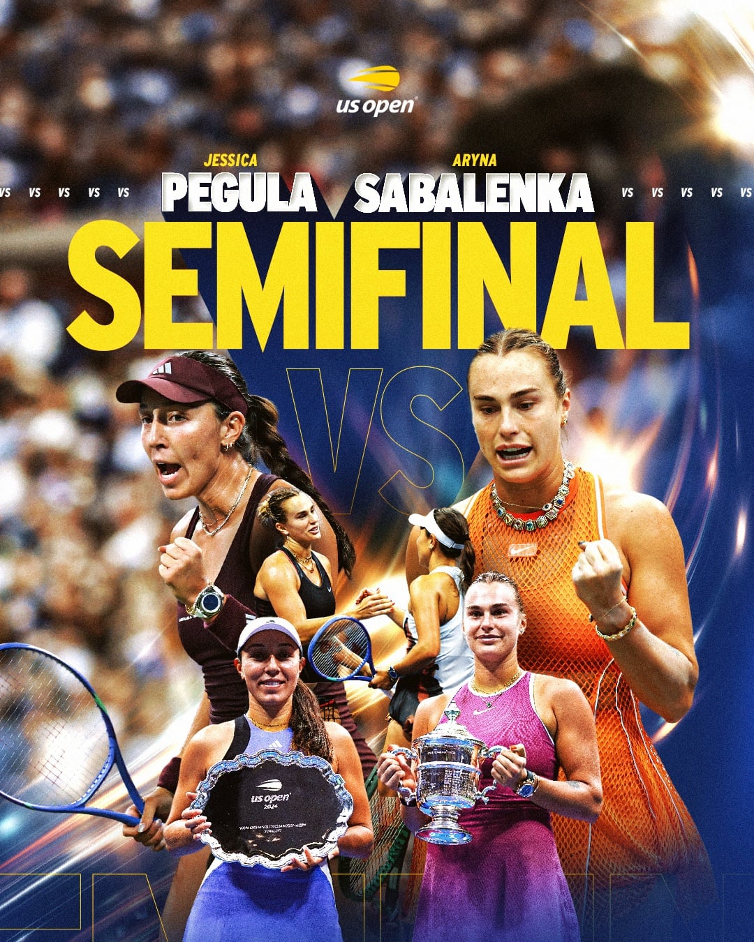 Aryna Sabalenka y Jessica Pegula se enfrentaron en la final del US Open 2024. Crédito: US Open.
