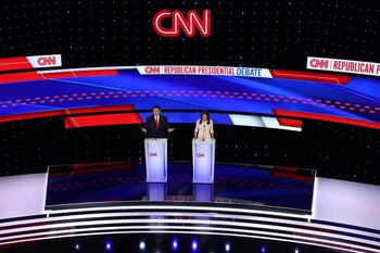 Nikki Haley y Ron DeSantis