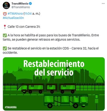 Manifestaciones en Transmilenio - crédito