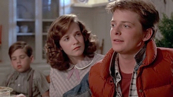 Michael J. Fox y Lea Thompson Volver al futuro