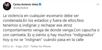 Foto: Twitter Carlos Antonio Vélez