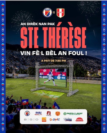 Haití pondrá pantalla gigante para que sus hinchas vean el amistoso con Perú.
