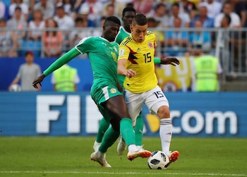 Matheus Uribe jugó tres partidos con Colombia en el Mundial de Rusia 2018. - créditos: REUTERS/Marcos Brindicci
