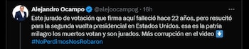 Alejandro Ocampo - crédito @alejoocampog/X