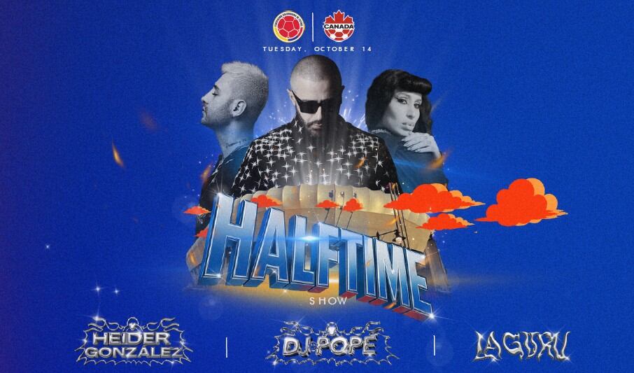 DJ Pope, Heider González y La Gurú, son la cuota colombiana que liderará el espectáculo de medio tiempo del partido entre Colombia y Canadá - crédito cortesía DJ Pope