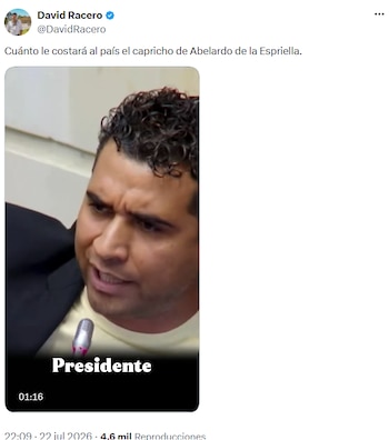 David Racero cuestionó el alto costo de la posesión de Abelardo de la Espriella y denunció incoherencia con la austeridad - crédito @DavidRacero/X