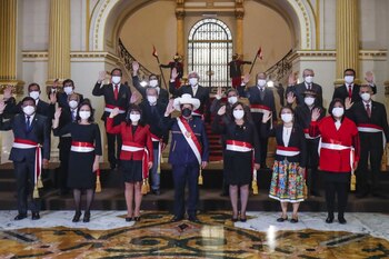 Pedro Castillo y el gabinete