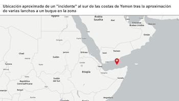 Registrado un "incidente" al sur de las costas de Yemen tras la aproximación de varias lanchas a un buque