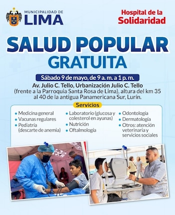 La campaña de saluda inicia a partir de las 9 horas - Créditos: Municipalidad de Lima.