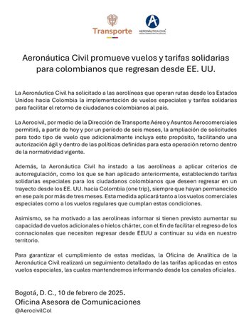 La Aeronáutica Civil anunció medidas