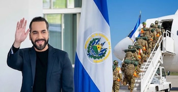 La misión de El Salvador reúne a la Fuerza Armada, Protección Civil, el Sistema de Emergencias Médicas y la Unidad Canina de Rescate del Ejército. (Visuales IA)