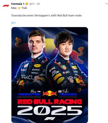 Max Verstappen y Yuki Tsunoda